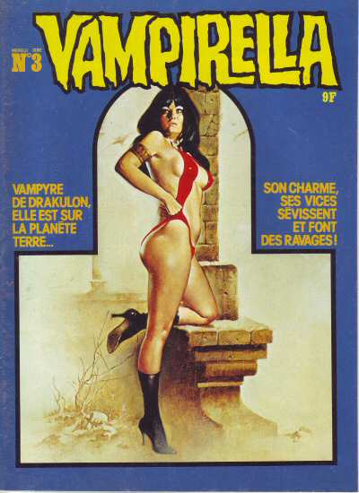 VAMPIRELLA (FR) magazine side cover Issue 3 August 1978