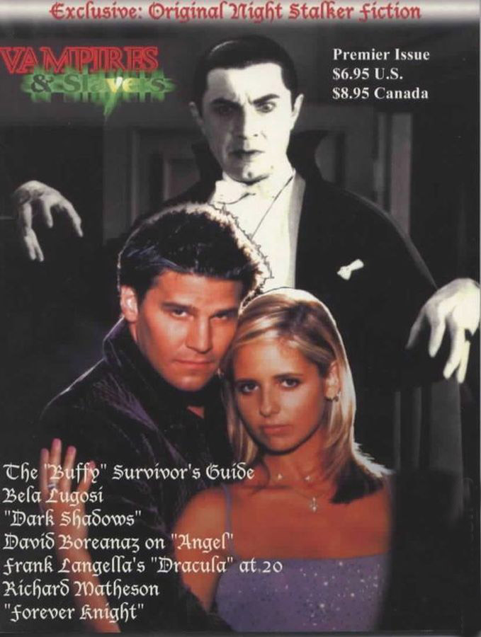 VAMPIRES AND SLAYERS magazine side cover Issue 1  2000