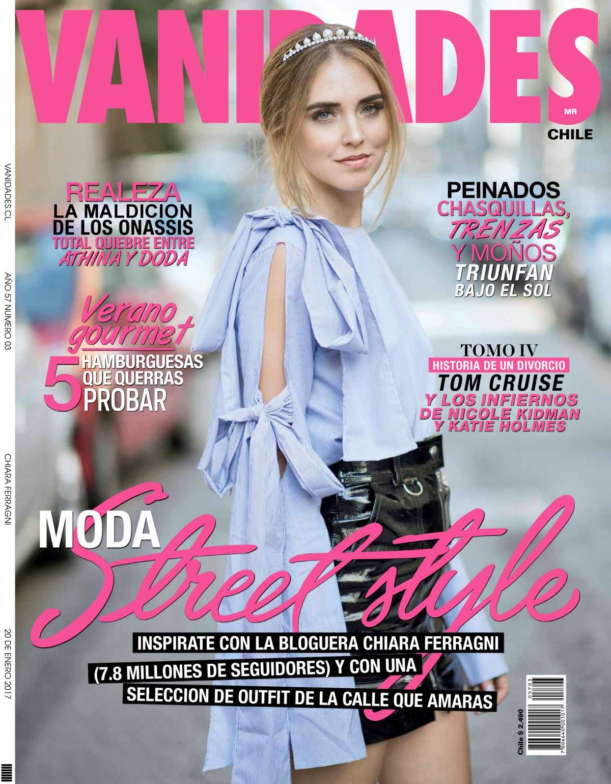 VANIDADES magazine side cover 20 January 2017