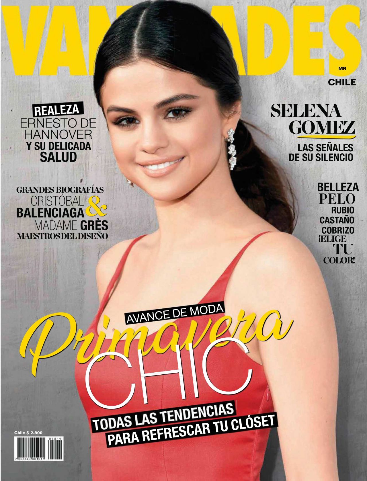 VANIDADES magazine side cover 31 August 2018