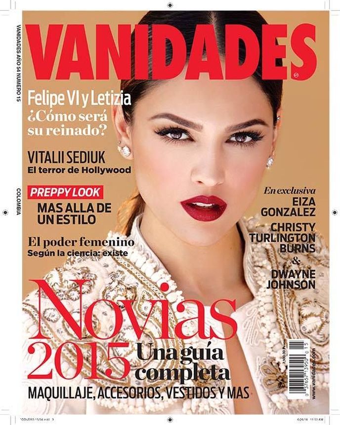 VANIDADES COLOMBIA magazine side cover 25 July 2014