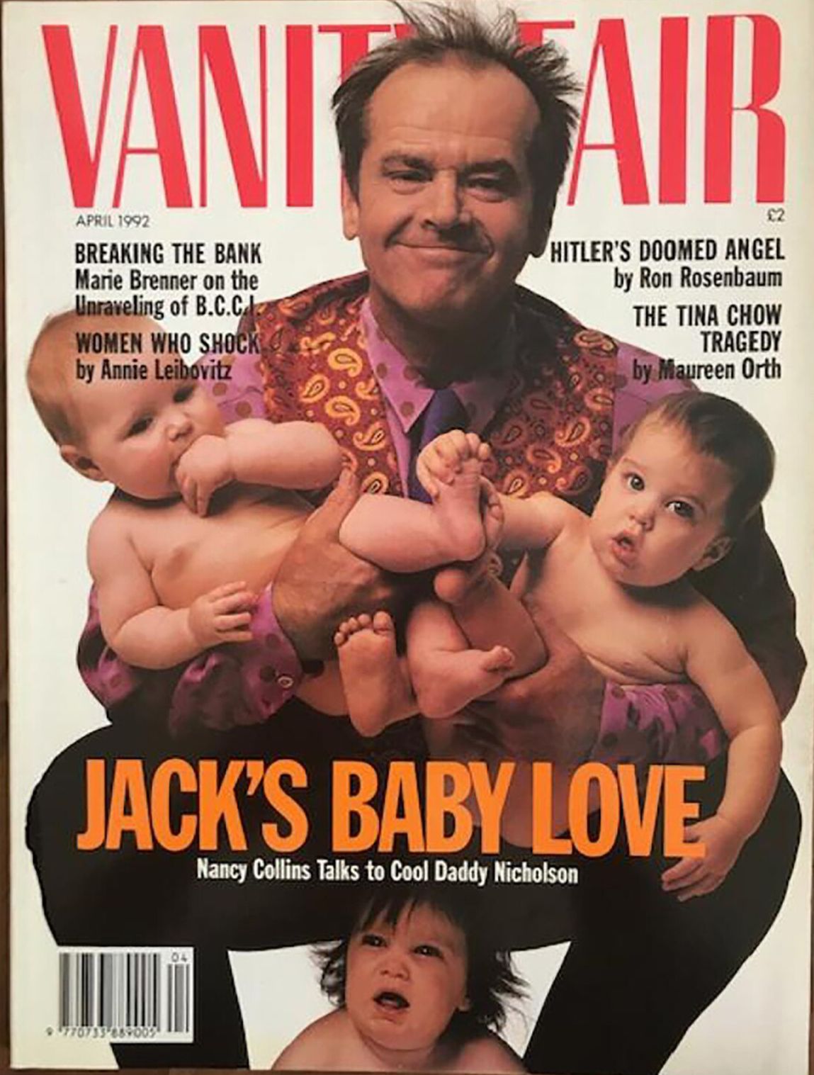 VANITY FAIR UK magazine side cover  April 1992