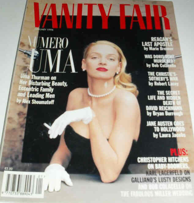 VANITY FAIR UK magazine side cover  January 1996