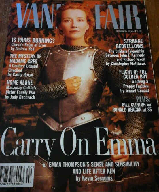 VANITY FAIR UK magazine side cover  February 1996