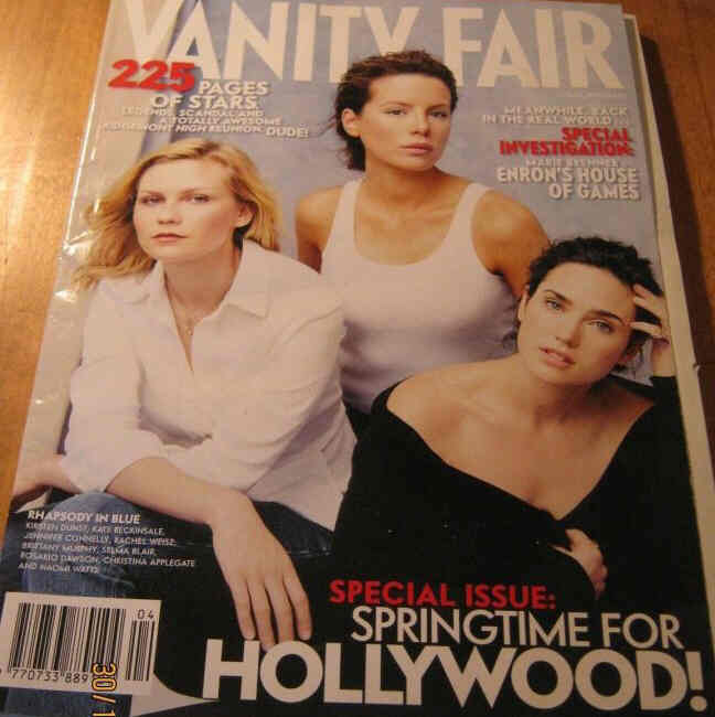 VANITY FAIR UK magazine side cover  April 2002