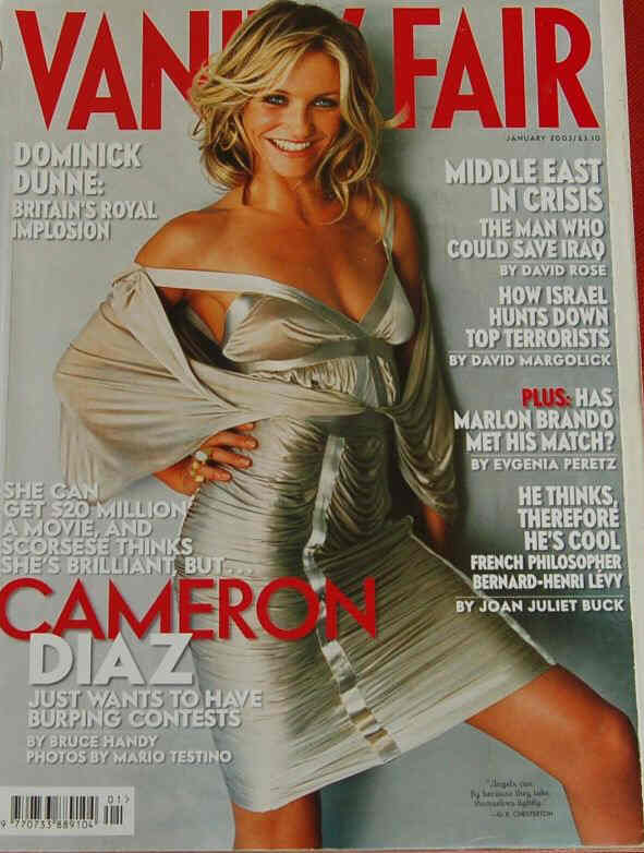 VANITY FAIR UK magazine side cover  January 2003