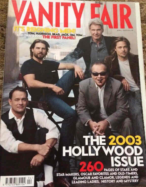 VANITY FAIR UK magazine side cover  April 2003