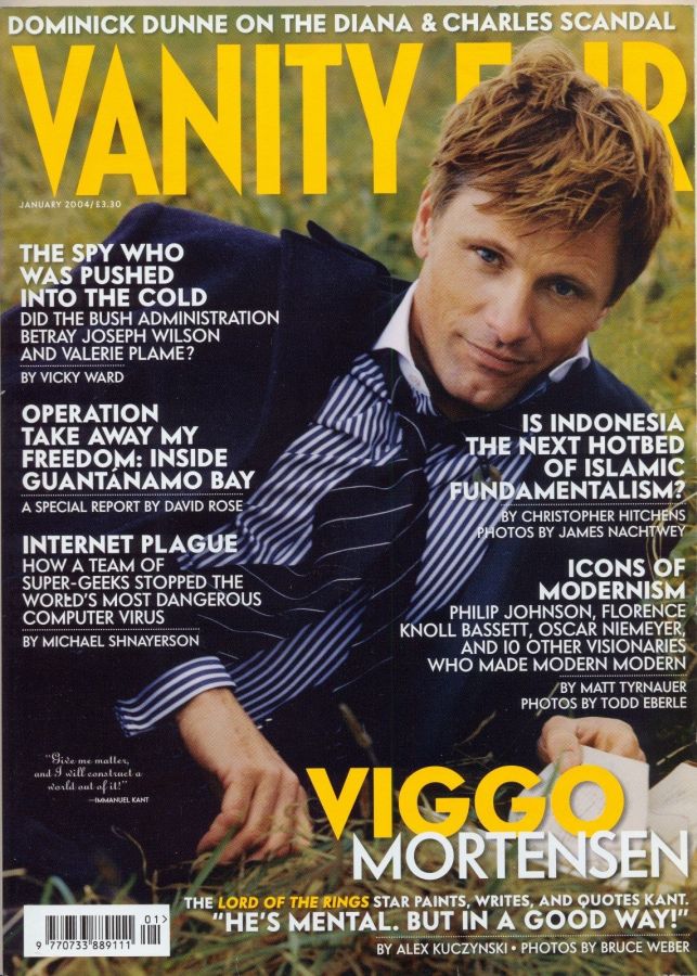 VANITY FAIR UK magazine side cover  January 2004