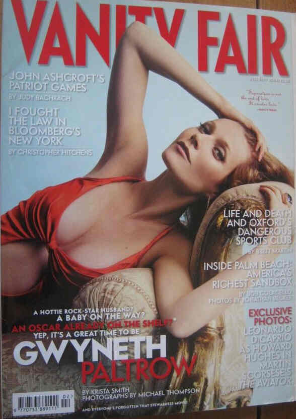 VANITY FAIR UK magazine side cover  February 2004