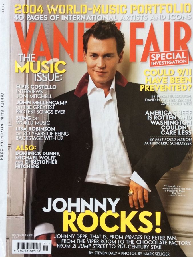 VANITY FAIR UK magazine side cover  November 2004