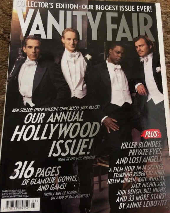 VANITY FAIR UK magazine side cover  March 2007