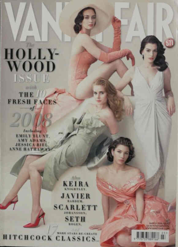VANITY FAIR UK magazine side cover  March 2008