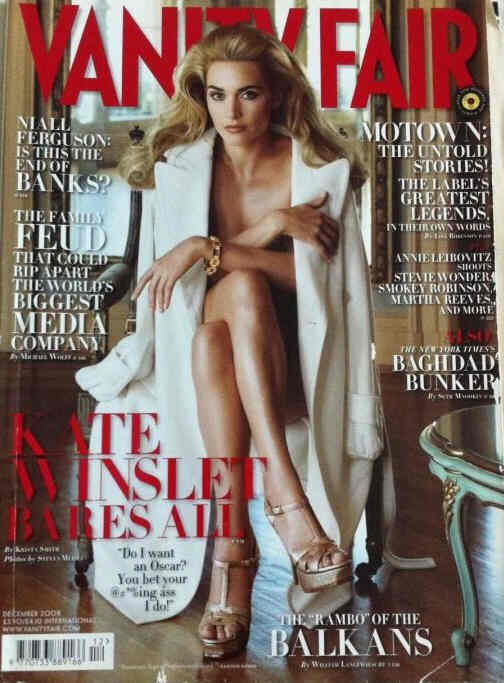 VANITY FAIR UK magazine side cover  December 2008