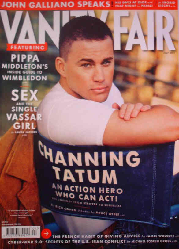 VANITY FAIR UK magazine side cover  July 2013