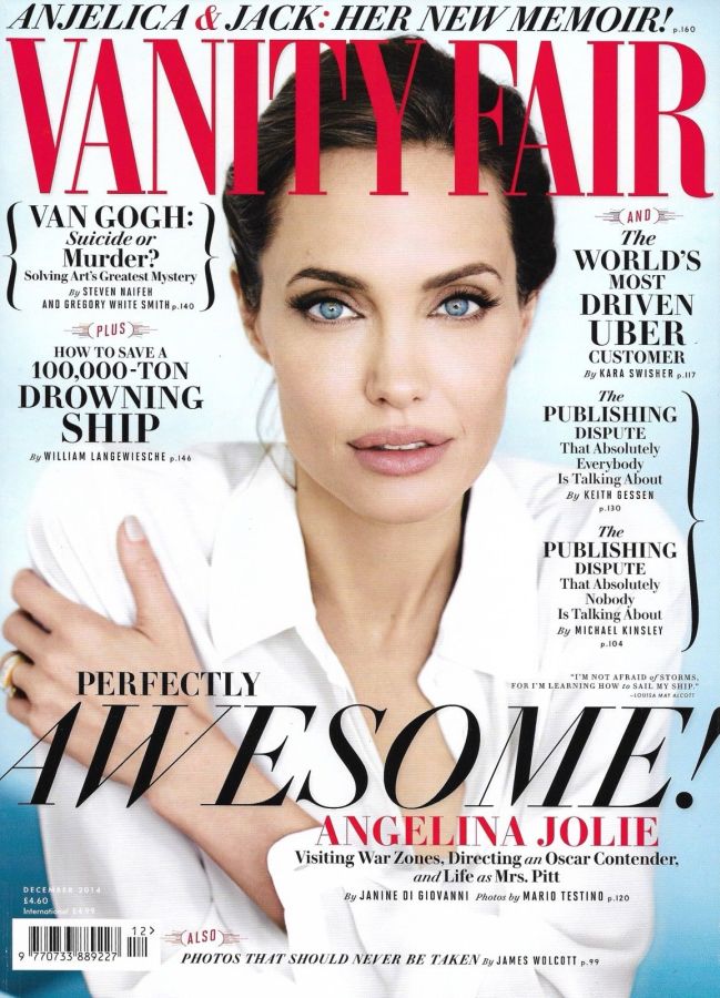 VANITY FAIR UK magazine side cover  December 2014
