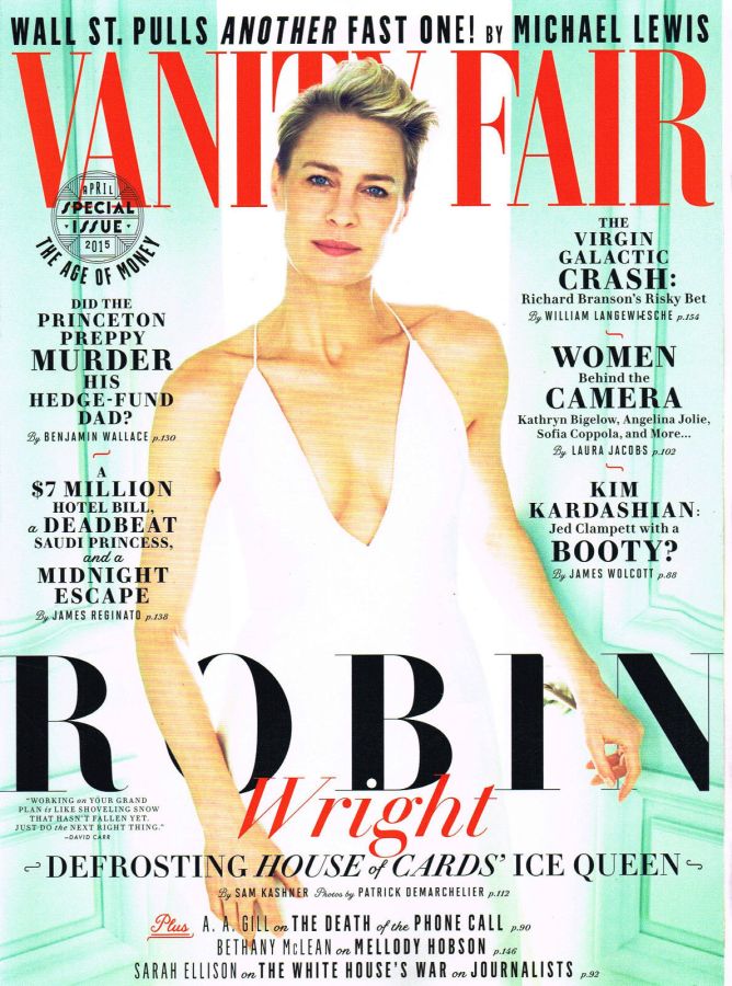 VANITY FAIR UK magazine side cover  April 2015