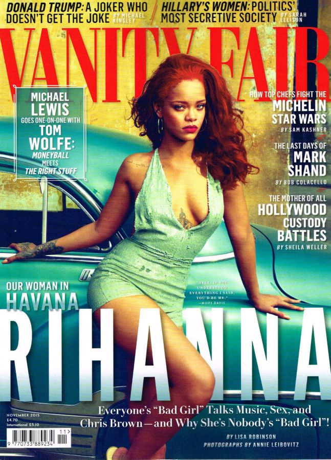 VANITY FAIR UK magazine side cover  November 2015