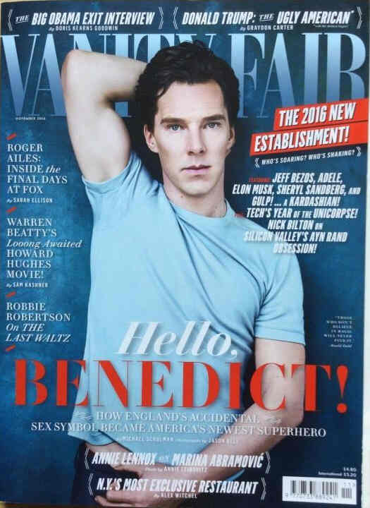 VANITY FAIR UK magazine side cover  November 2016