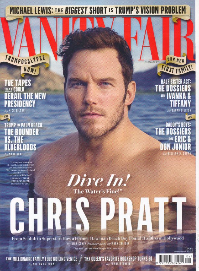 VANITY FAIR UK magazine side cover  February 2017