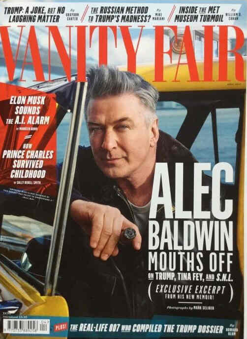 VANITY FAIR UK magazine side cover  April 2017