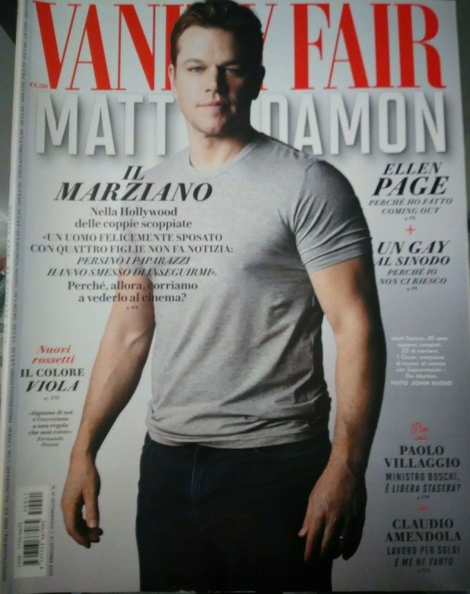 VANITY FAIR (Italy) magazine side cover Issue 41 21 October 2015