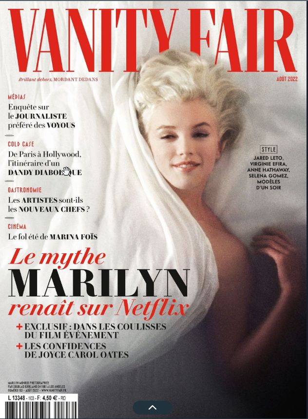 VANITY FAIR (Fr) magazine side cover  August 2022