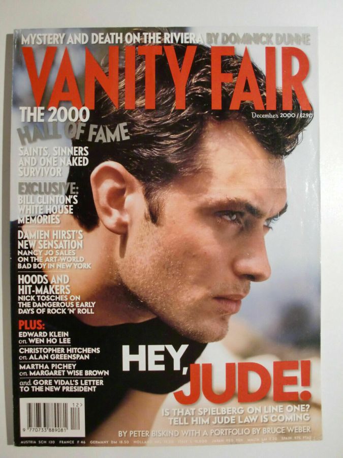 VANITY FAIR UK magazine side cover  December 2000