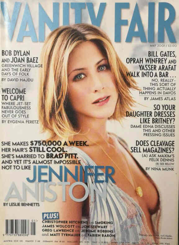 VANITY FAIR UK magazine side cover  May 2001