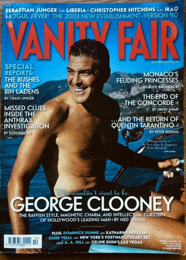VANITY FAIR UK magazine side cover  October 2003