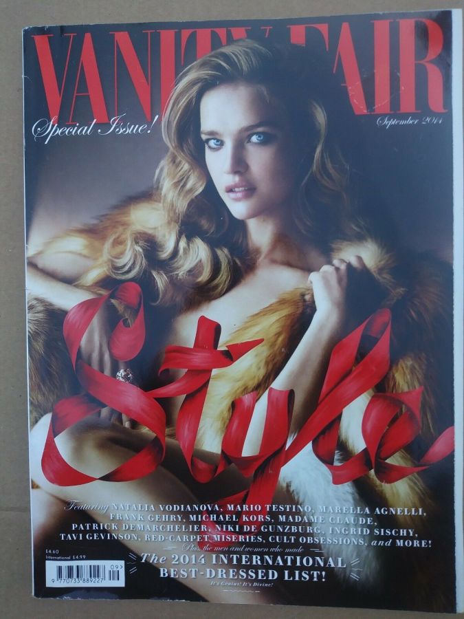 VANITY FAIR UK magazine side cover  September 2014