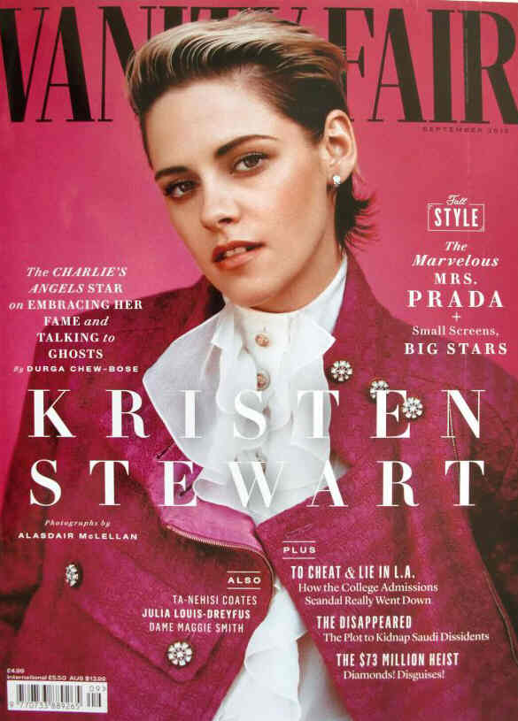 VANITY FAIR UK magazine side cover  September 2019