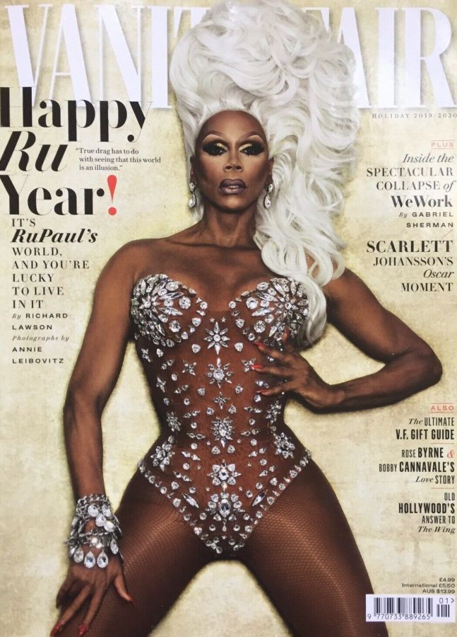 VANITY FAIR UK magazine side cover  December 2019/ January 2020 