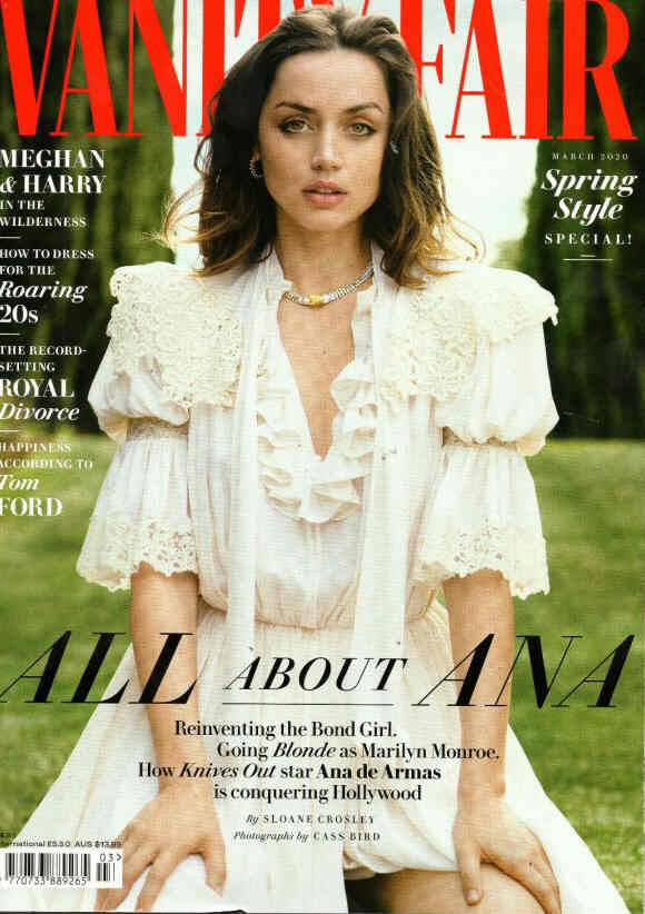 VANITY FAIR UK magazine side cover  March 2020