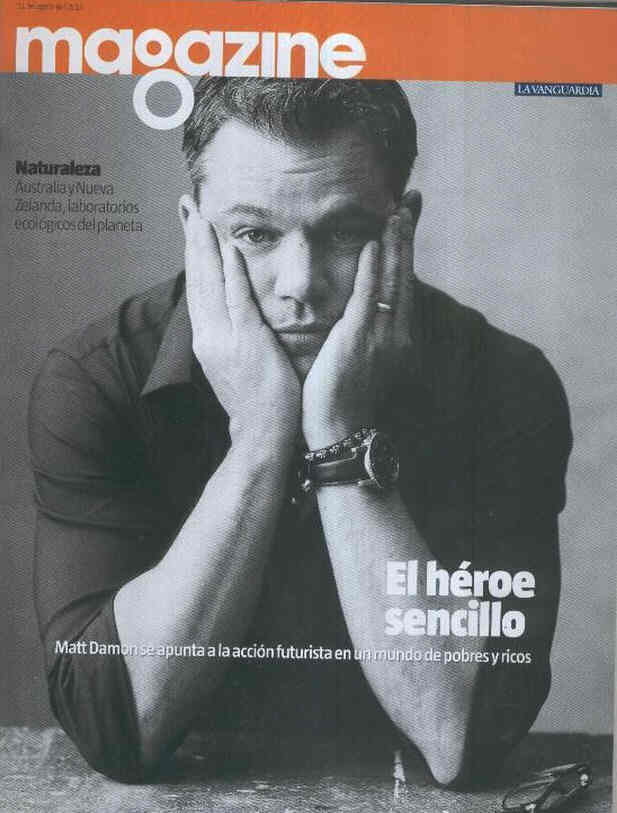 VANGUARDIA magazine side cover 11 August 2013