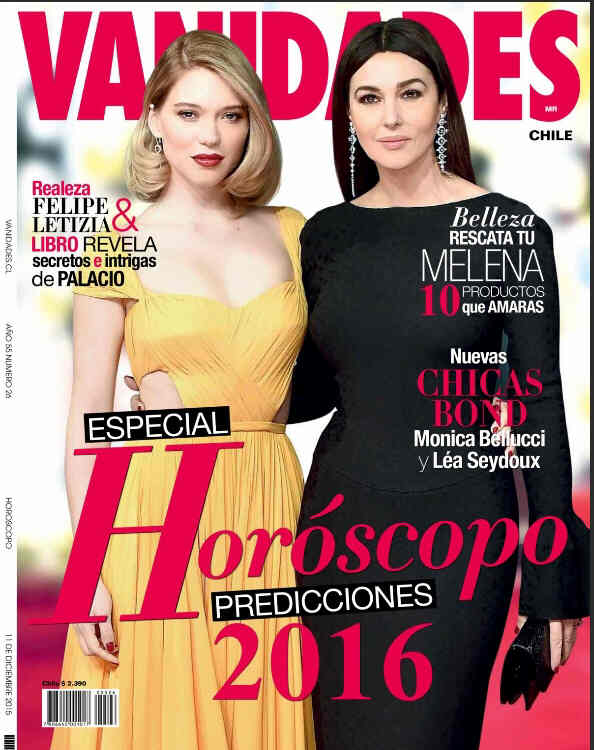 VANIDADES magazine side cover 11 December 2015
