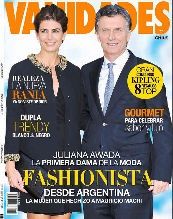 VANIDADES magazine side cover 23 December 2015