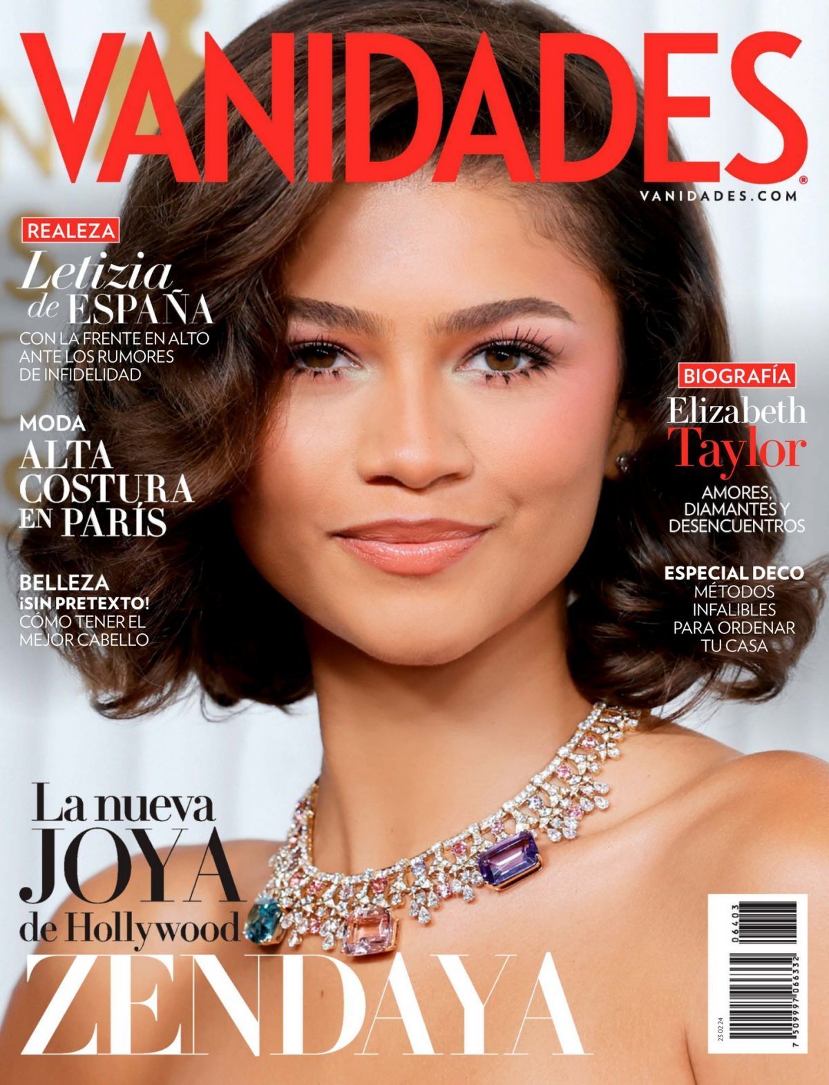 VANIDADES SPAIN magazine side cover  February 2024