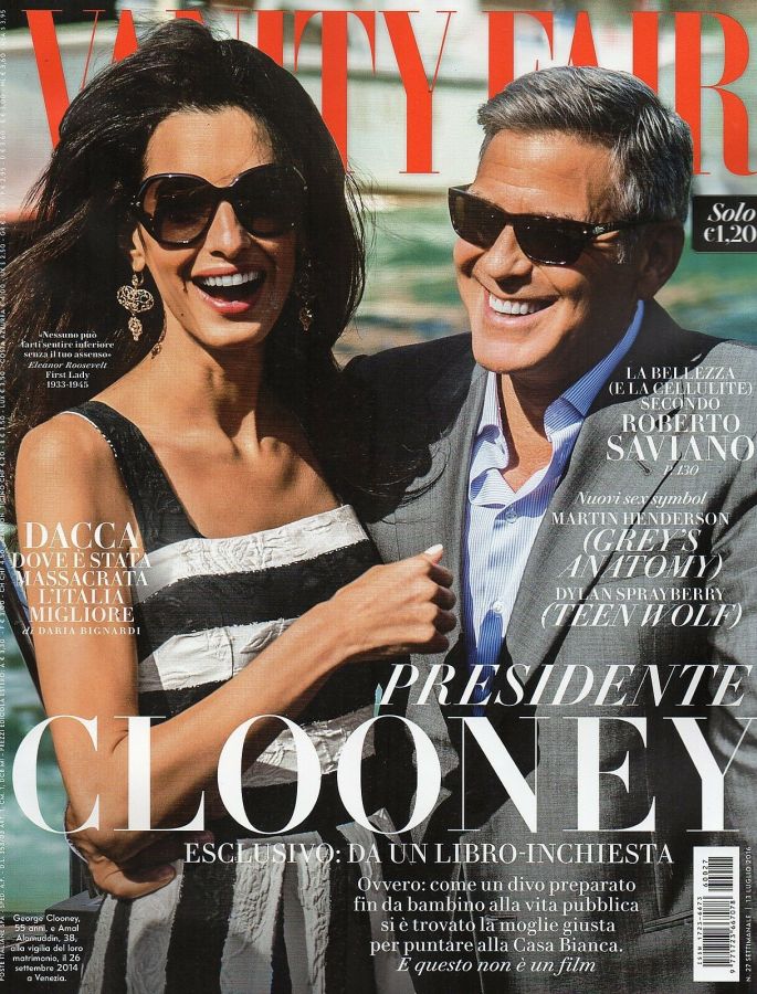 VANITY FAIR (Italy) magazine side cover Issue 27 13 July 2016