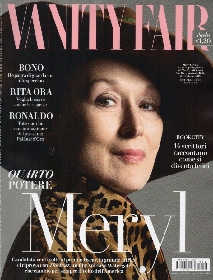 VANITY FAIR (Italy) magazine side cover Issue 48 6 December 2017
