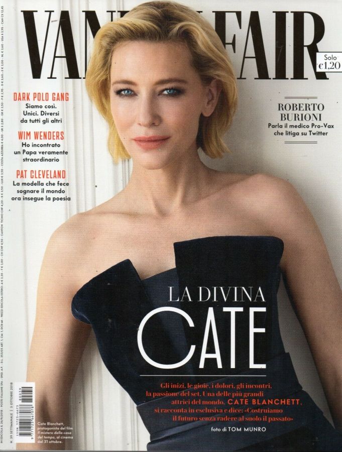 VANITY FAIR (Italy) magazine side cover Issue 39 3 October 2018