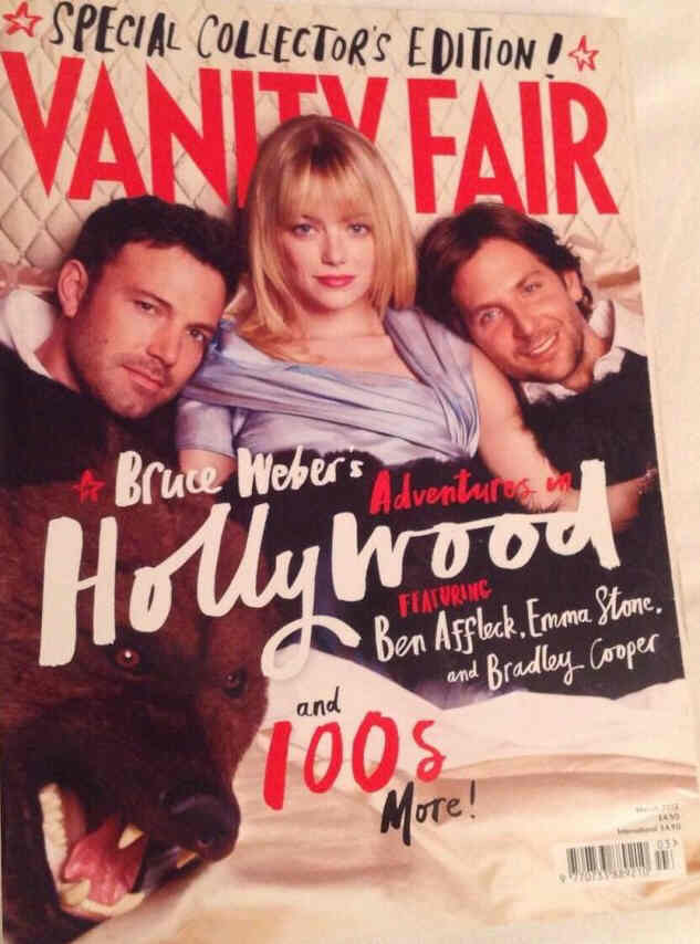 VANITY FAIR UK magazine side cover  March 2013