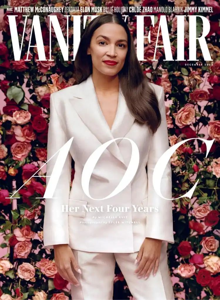 VANITY FAIR magazine side cover  December 2020