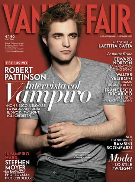VANITY FAIR (Italy) magazine side cover Issue 45 11 November 2009