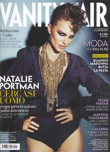 VANITY FAIR (Italy) magazine side cover Issue 51 23 December 2009