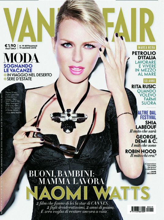 VANITY FAIR (Italy) magazine side cover Issue 19 19 May 2010