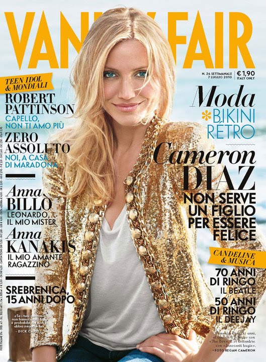 VANITY FAIR (Italy) magazine side cover Issue 26 7 July 2010