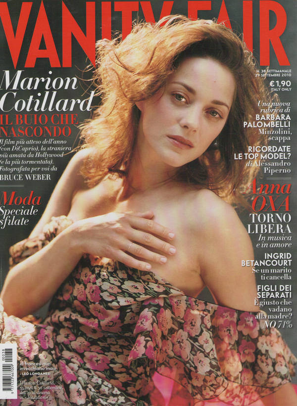 VANITY FAIR (Italy) magazine side cover Issue 38 29 September 2010