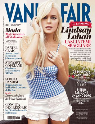 VANITY FAIR (Italy) magazine side cover Issue 27 13 July 2011