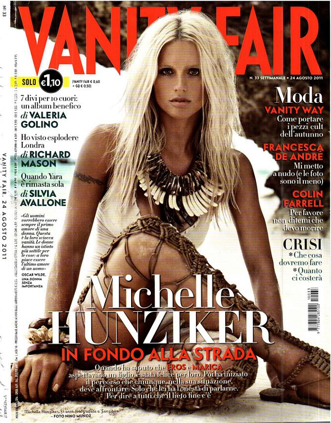 VANITY FAIR (Italy) magazine side cover Issue 33 24 August 2011