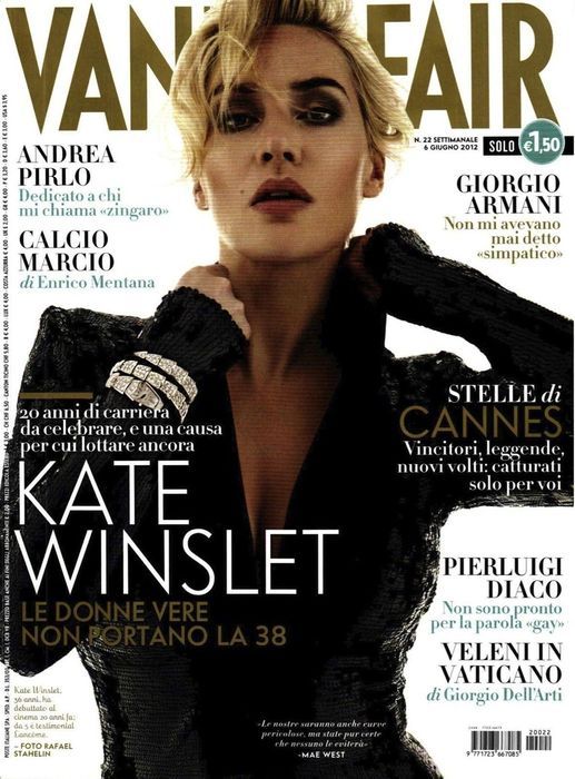 VANITY FAIR (Italy) magazine side cover Issue 22 6 June 2012
